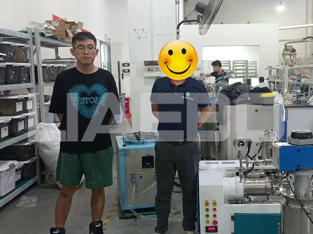 深圳華納新材 2L實驗室砂磨機(jī)調(diào)試成功